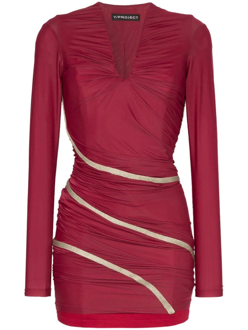 Fitted Draped Maxi Dress 1