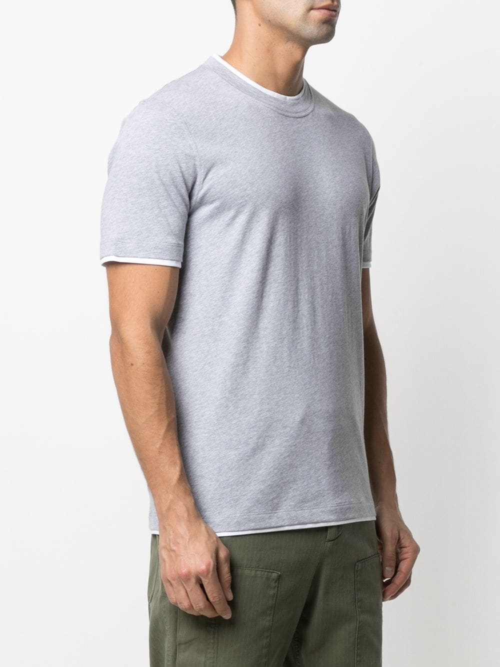 contrast-trim T-shirt - 3