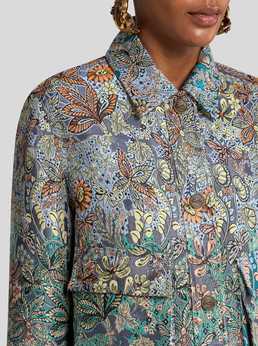FLORAL JACQUARD JACKET - 2