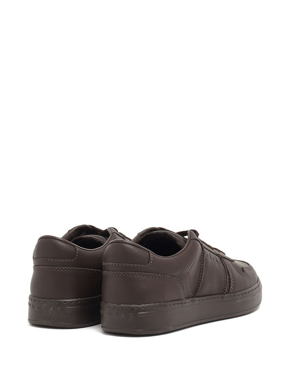 leather lace-up sneakers - 2