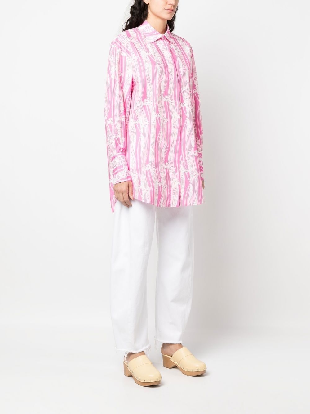 abstract-print mini shirtdress - 3