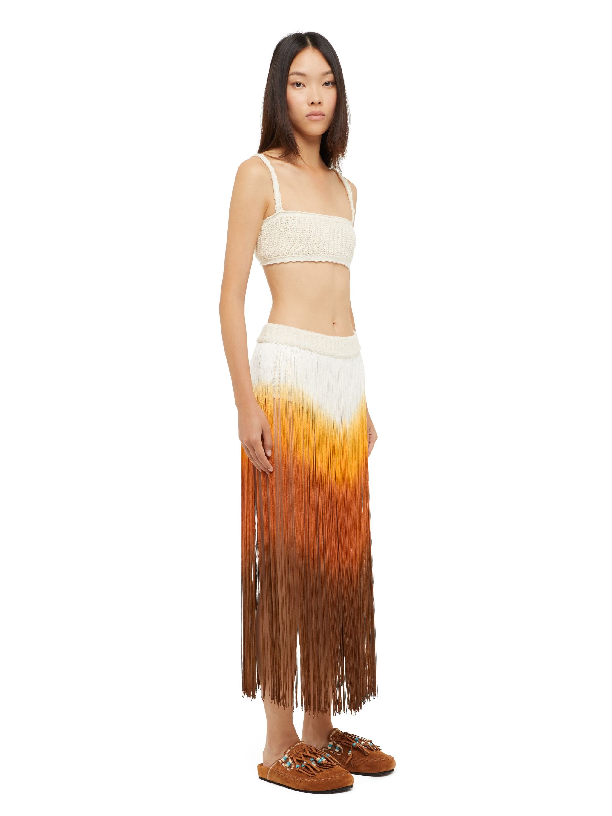 Bright Hues Fringed Skirt - 5
