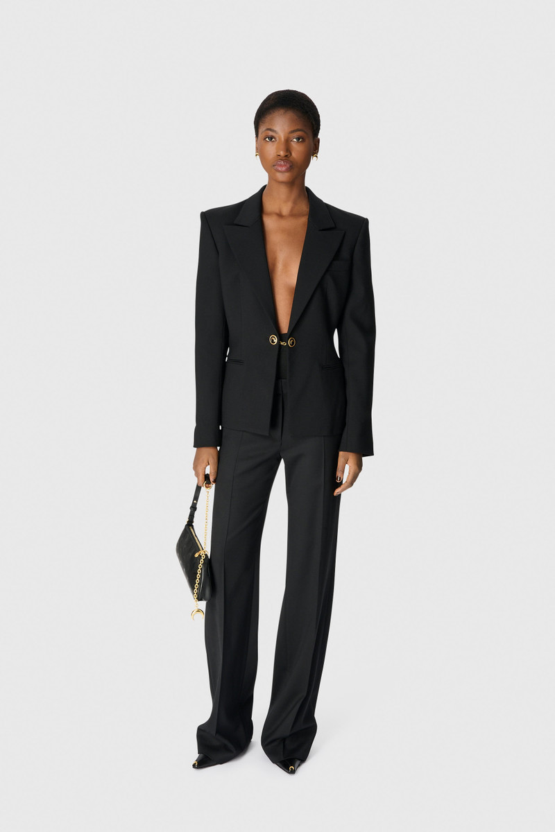 Marine Serre Virgin Wool Stretch Twill Blazer outlook