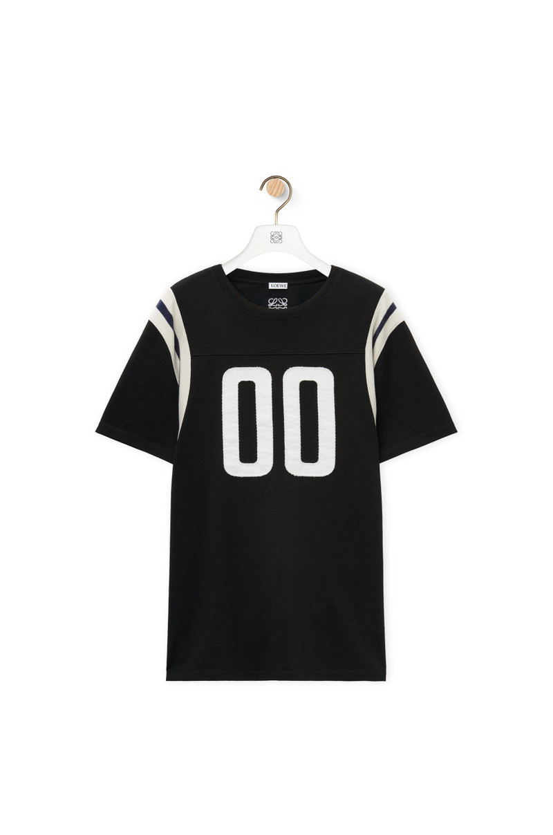 Regular fit T-shirt in cotton and viscose - 1