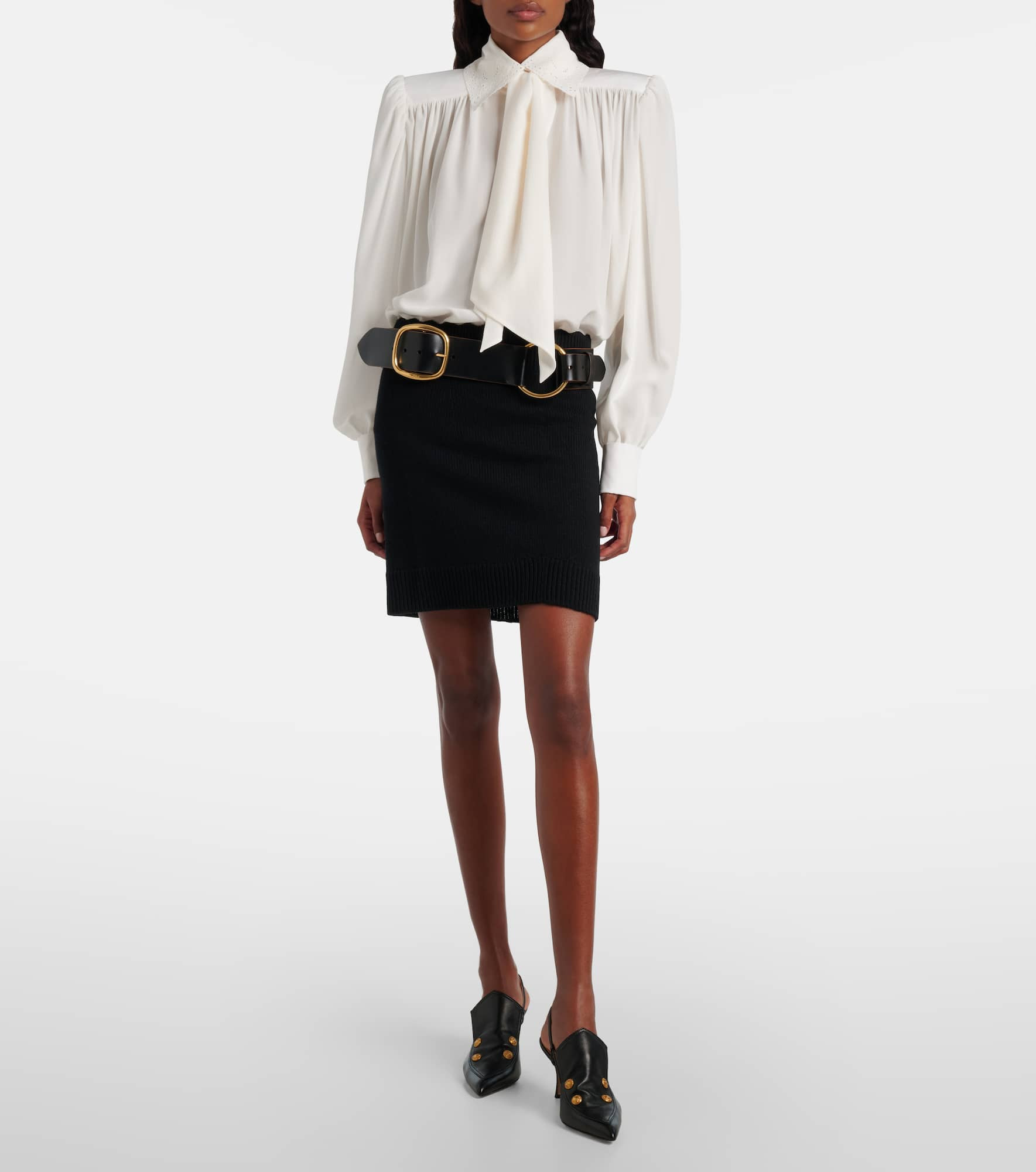 Ribbed-knit wool and cashmere miniskirt - 2