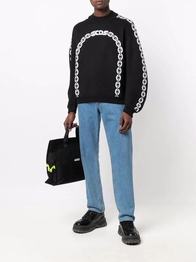 GCDS chain-pattern knit jumper outlook