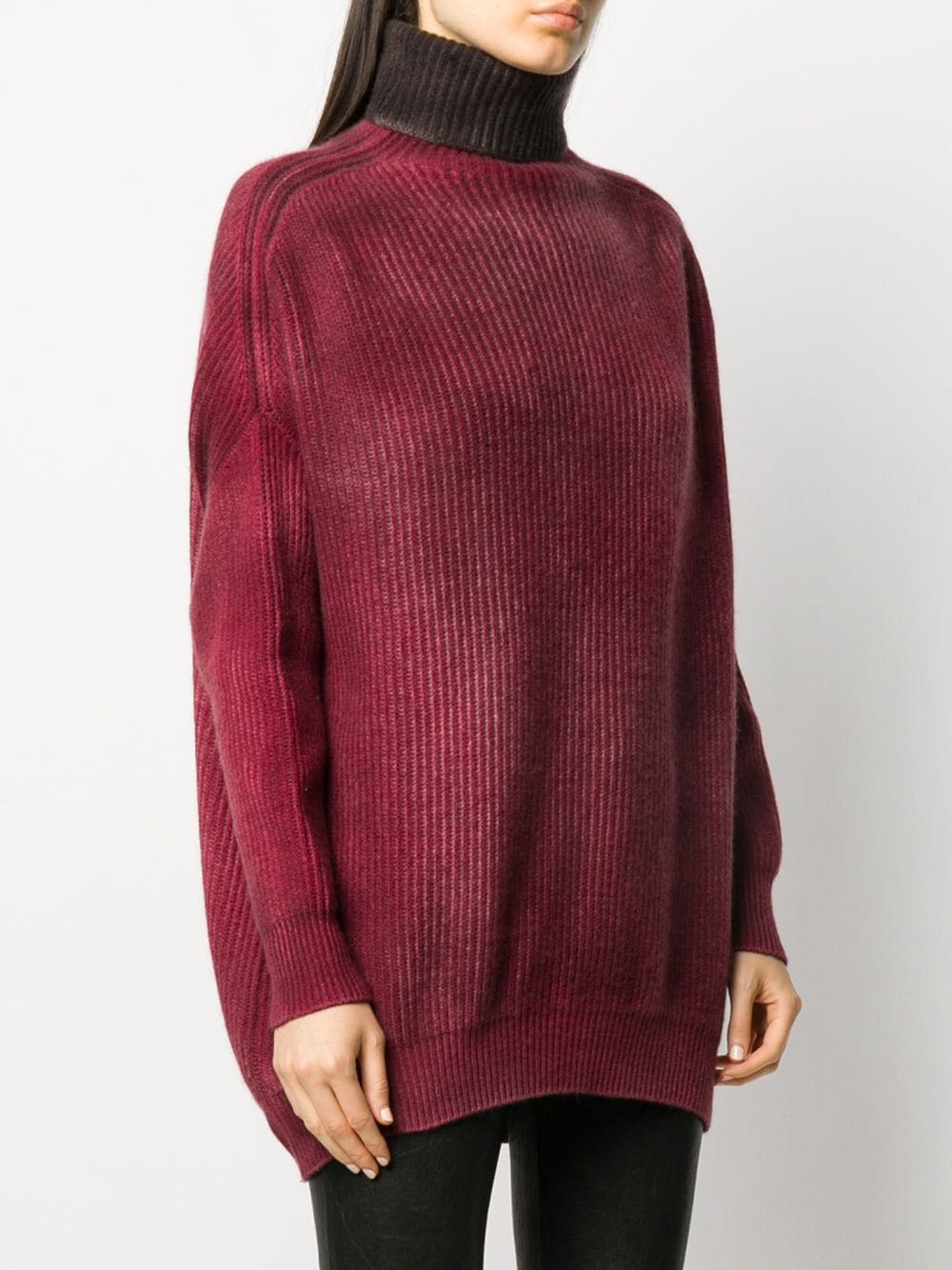 ribbed merino wool turtleneck jumper - 3