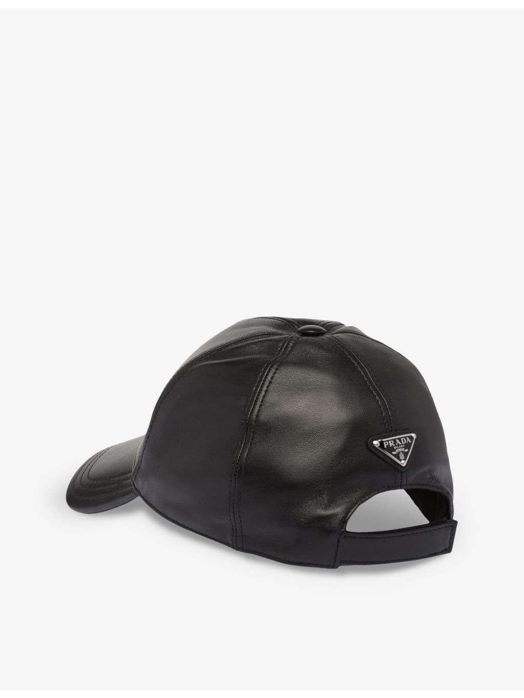 Logo-plaque leather baseball cap - 3