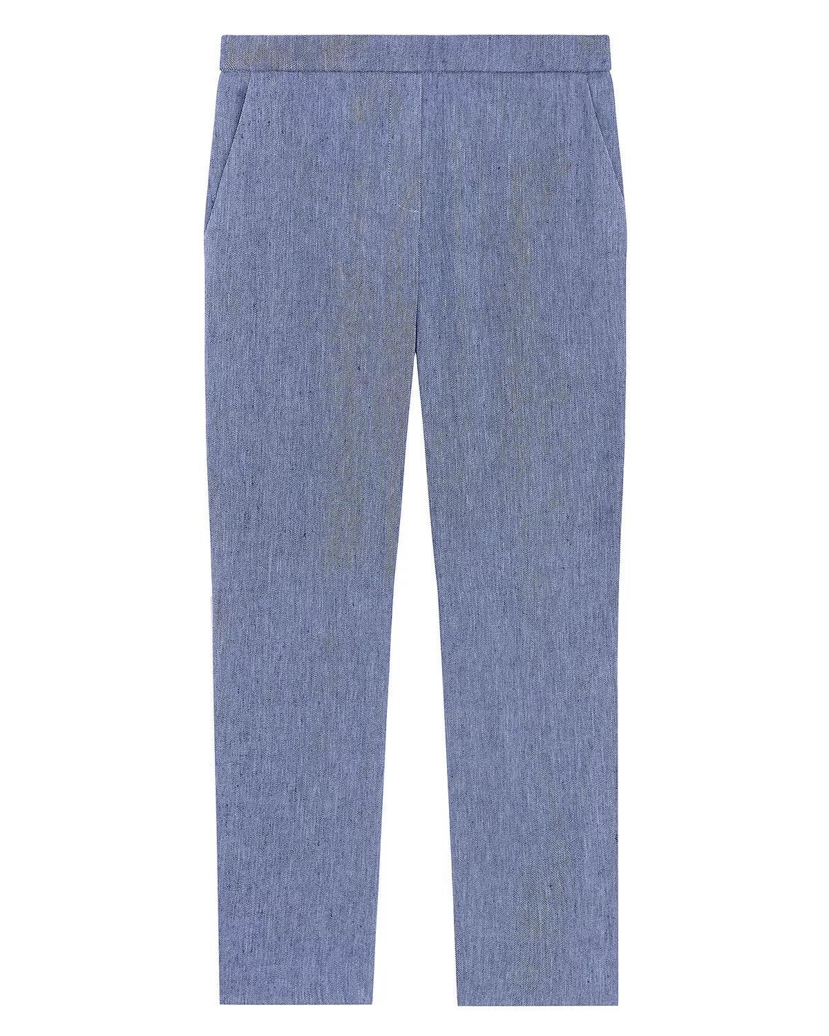 Classic Slim Leg Linen Pants - 6