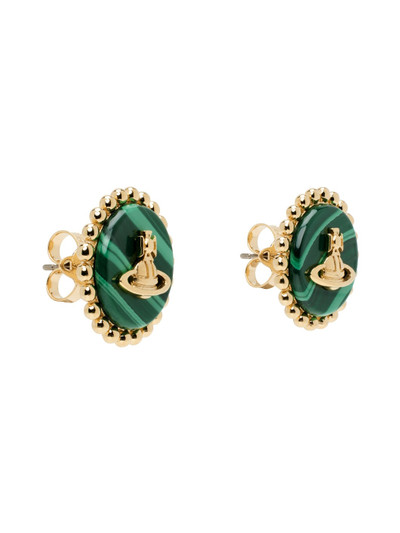 Vivienne Westwood Gold & Green Neyla Earrings outlook