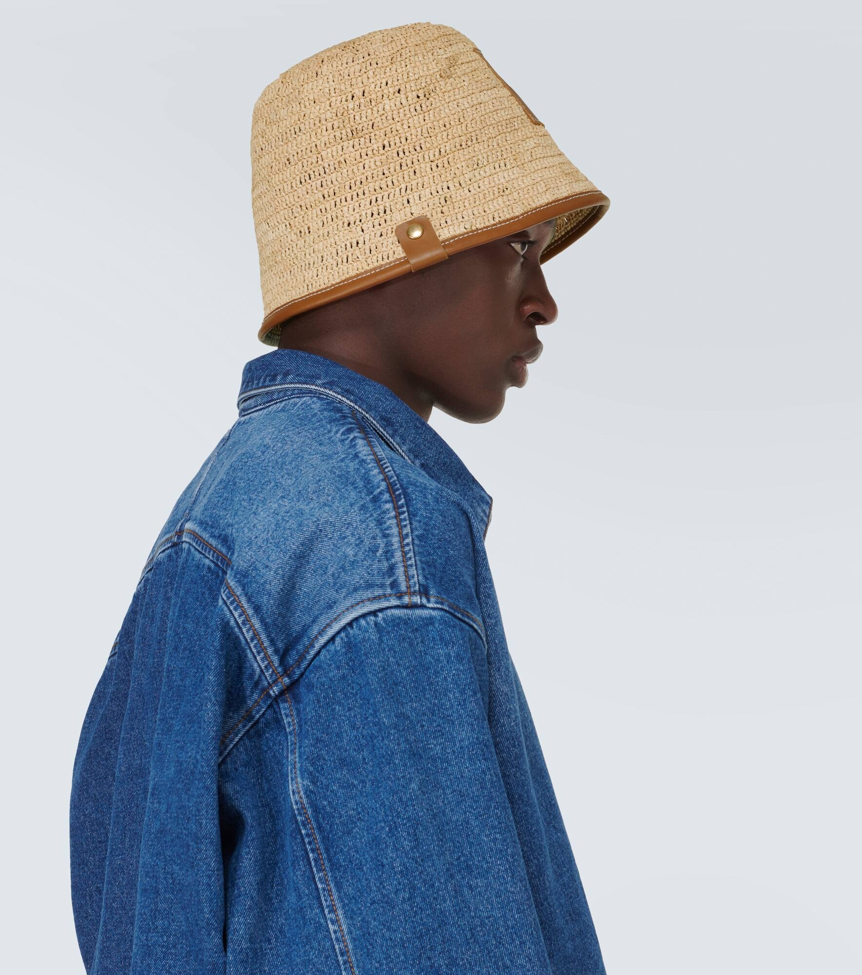 Le Bob Soli raffia bucket hat - 3