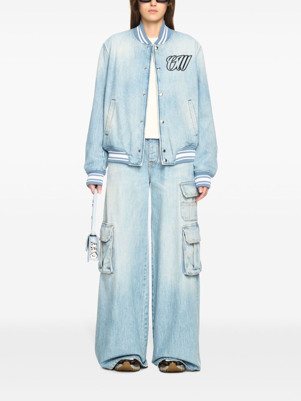 wide-leg cargo jeans - 2
