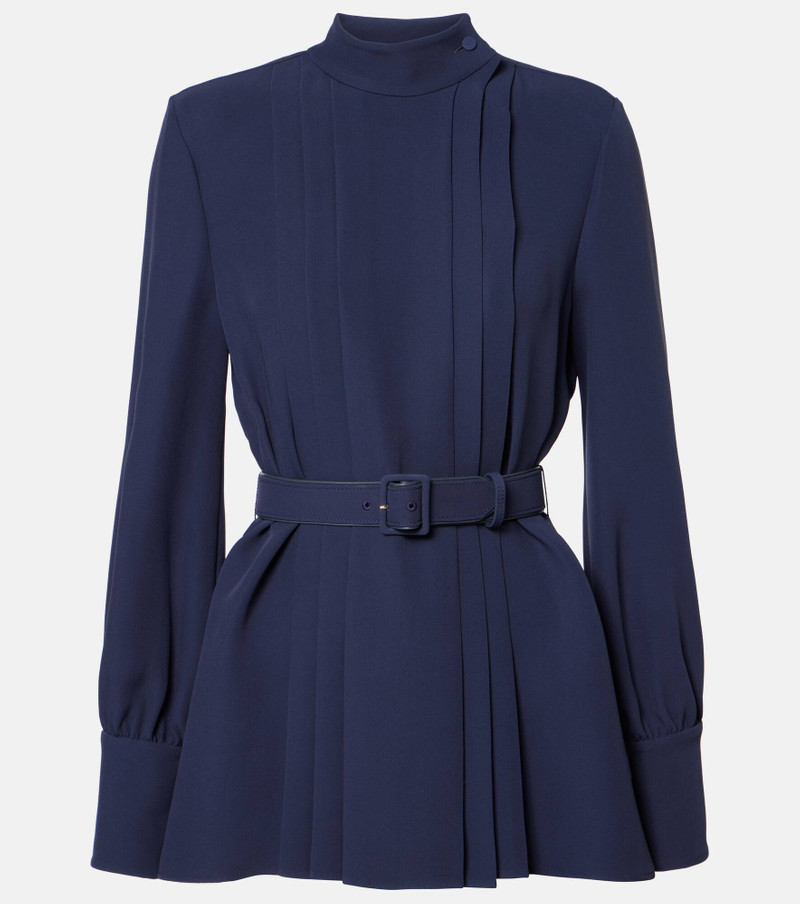 Cady Couture pleated belted blouse 1