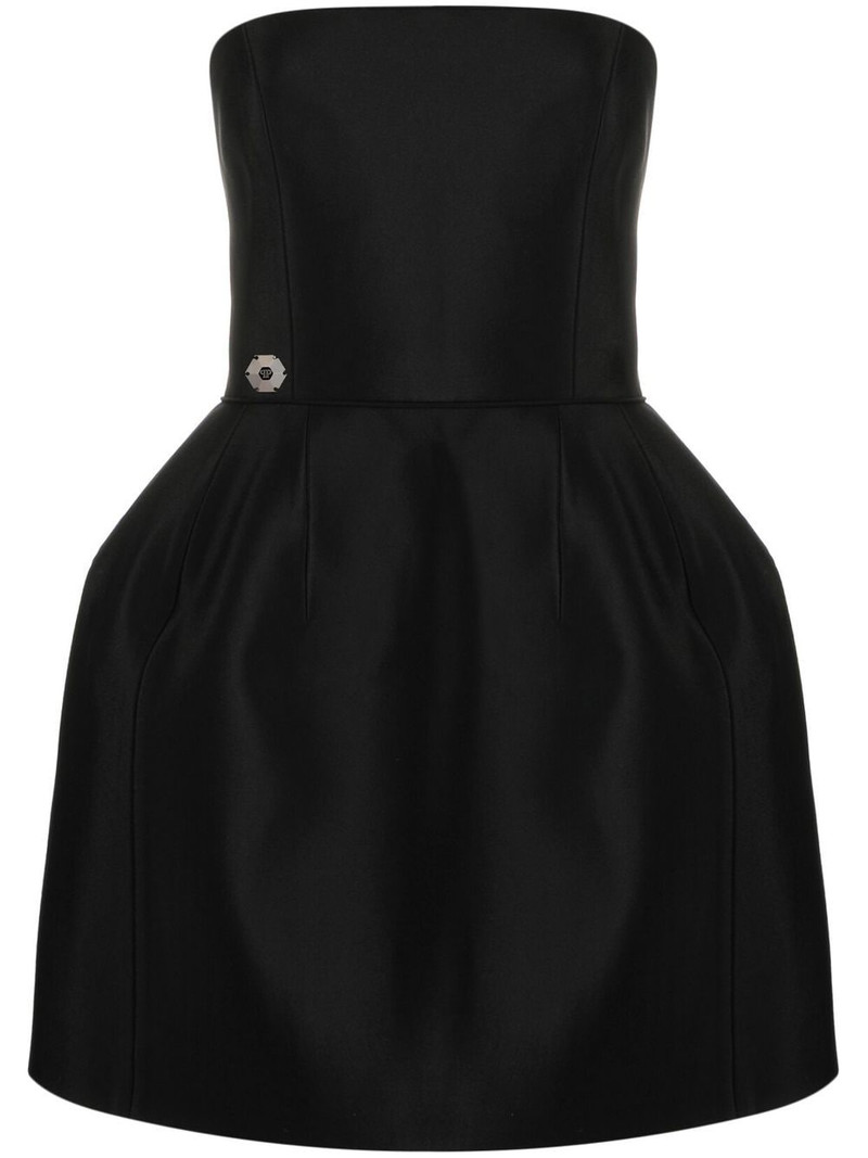 strapless silk mini dress 1