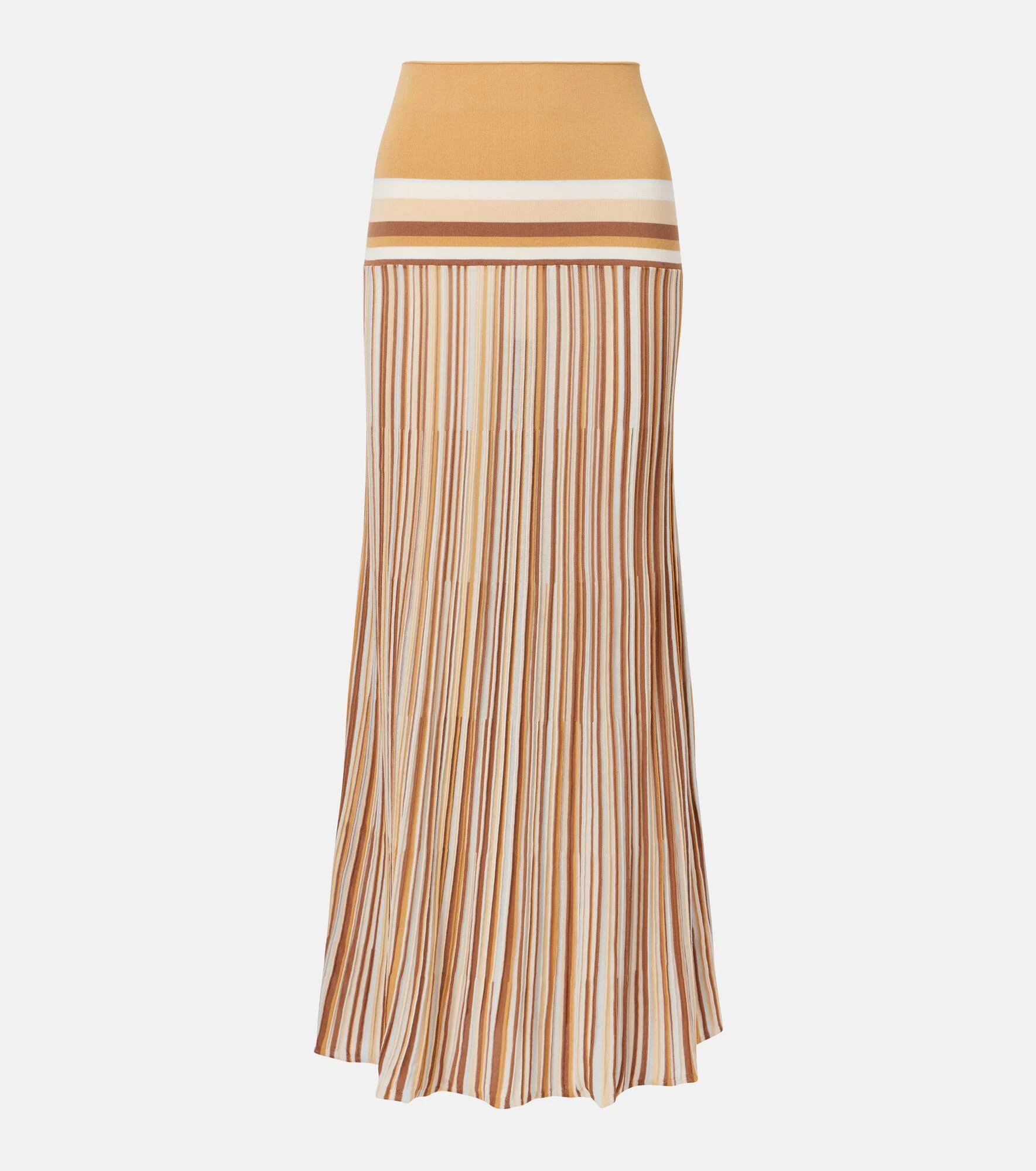 Citara striped cotton-blend maxi skirt - 1