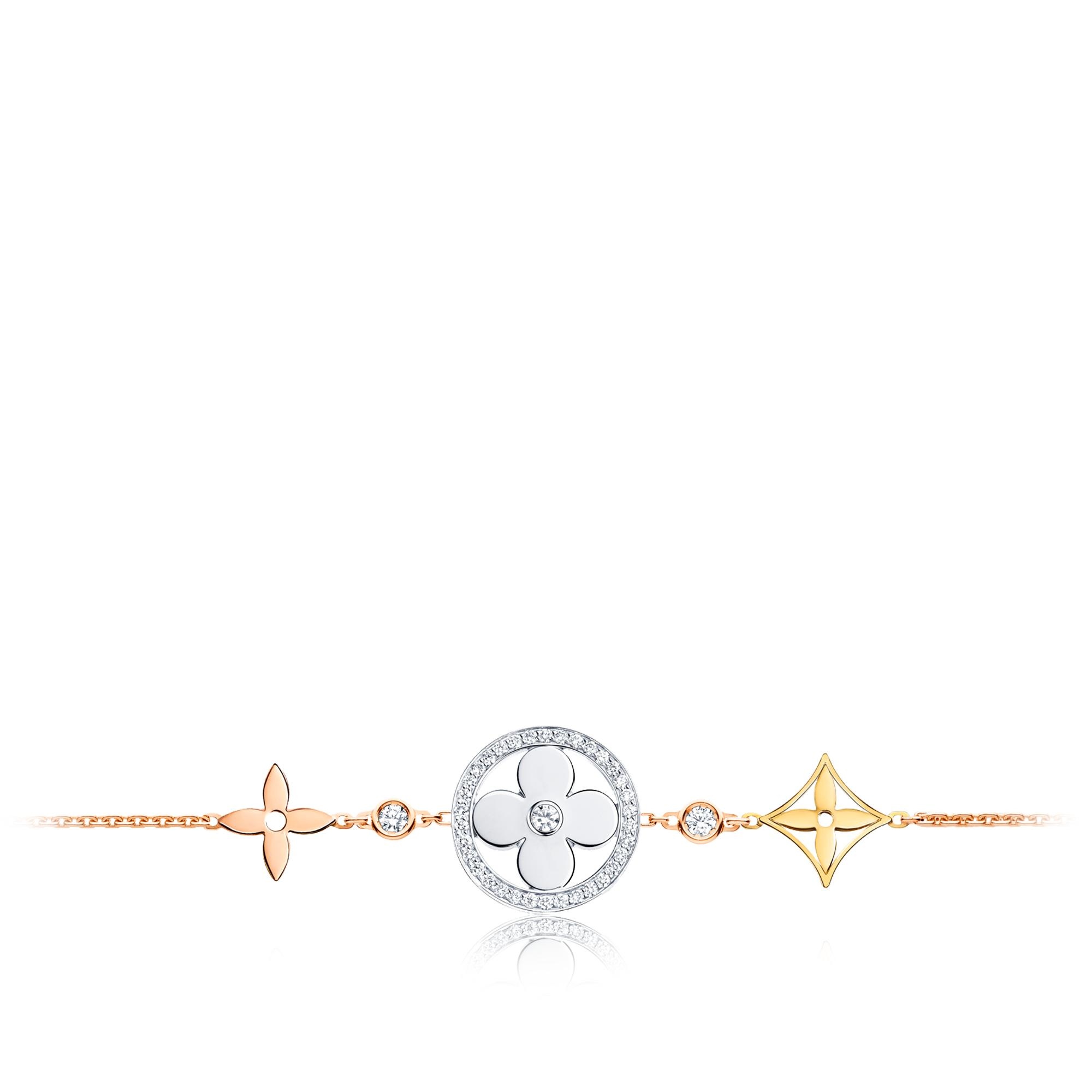 Idylle Blossom XL Bracelet, 3 golds and diamonds - 1