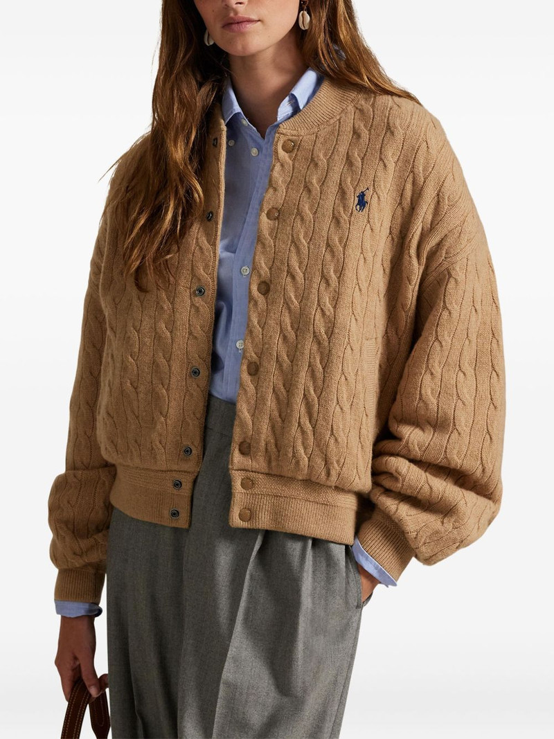 cable-knit bomber jacket 3