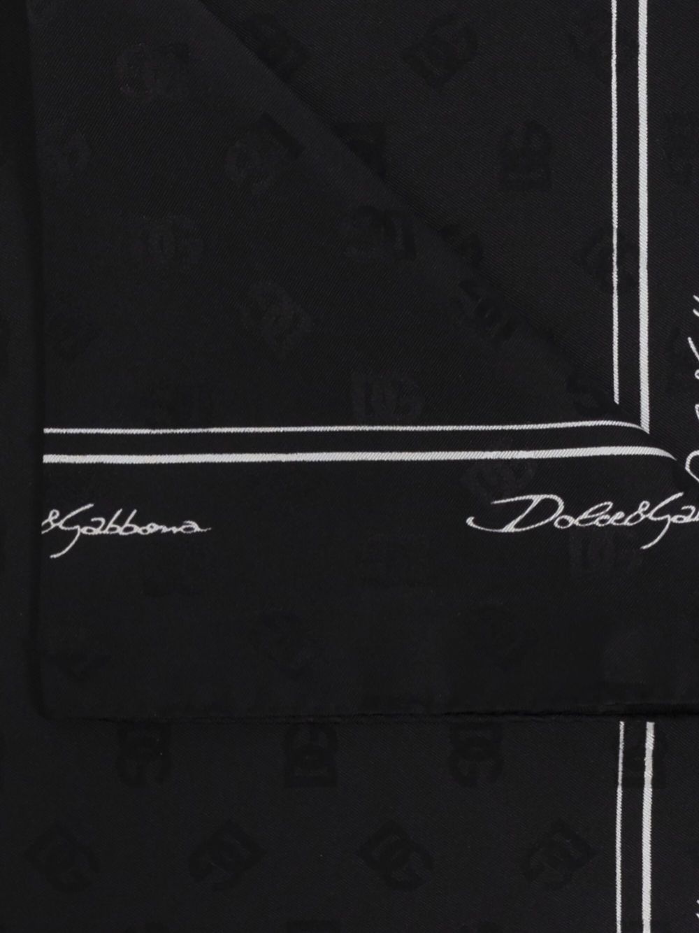 logo-print silk scarf - 2