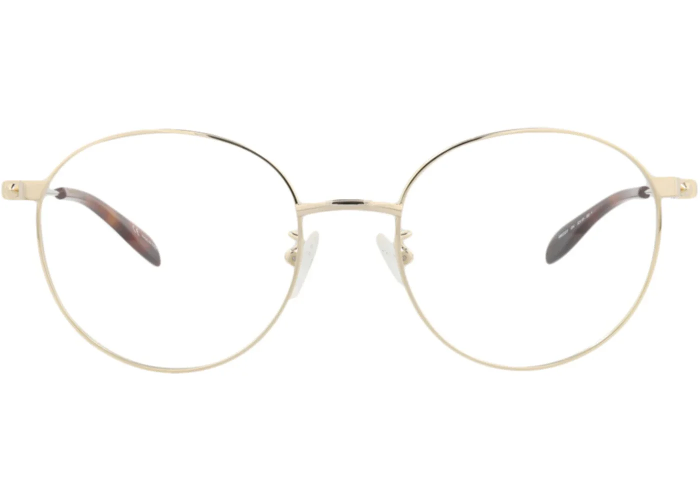Alexander McQueen Round-Frame Metal Optical Frames Gold Gold Transparent (AM0232O-30008070-004) - 1