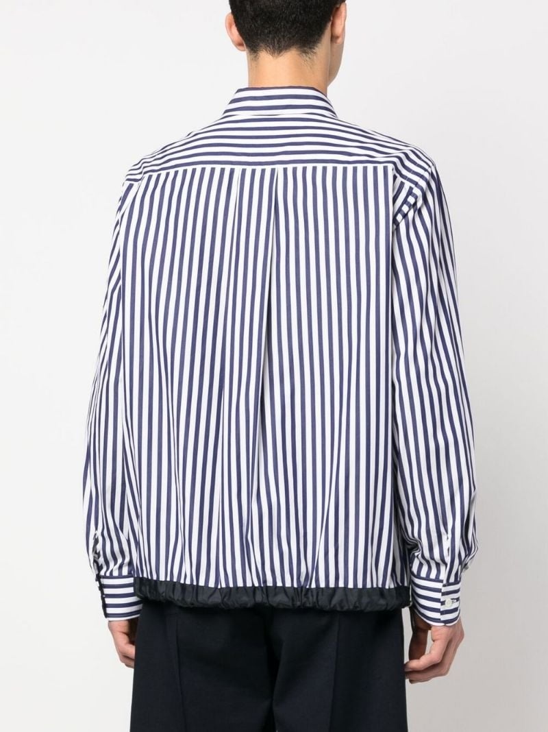 raised-logo striped shirt - 4