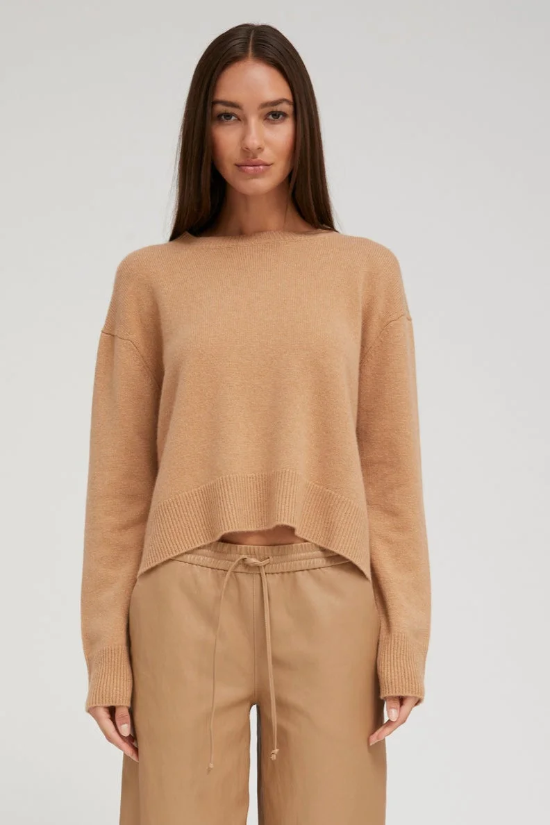 PRALINE CASHMERE BOXY SWEATER - 1