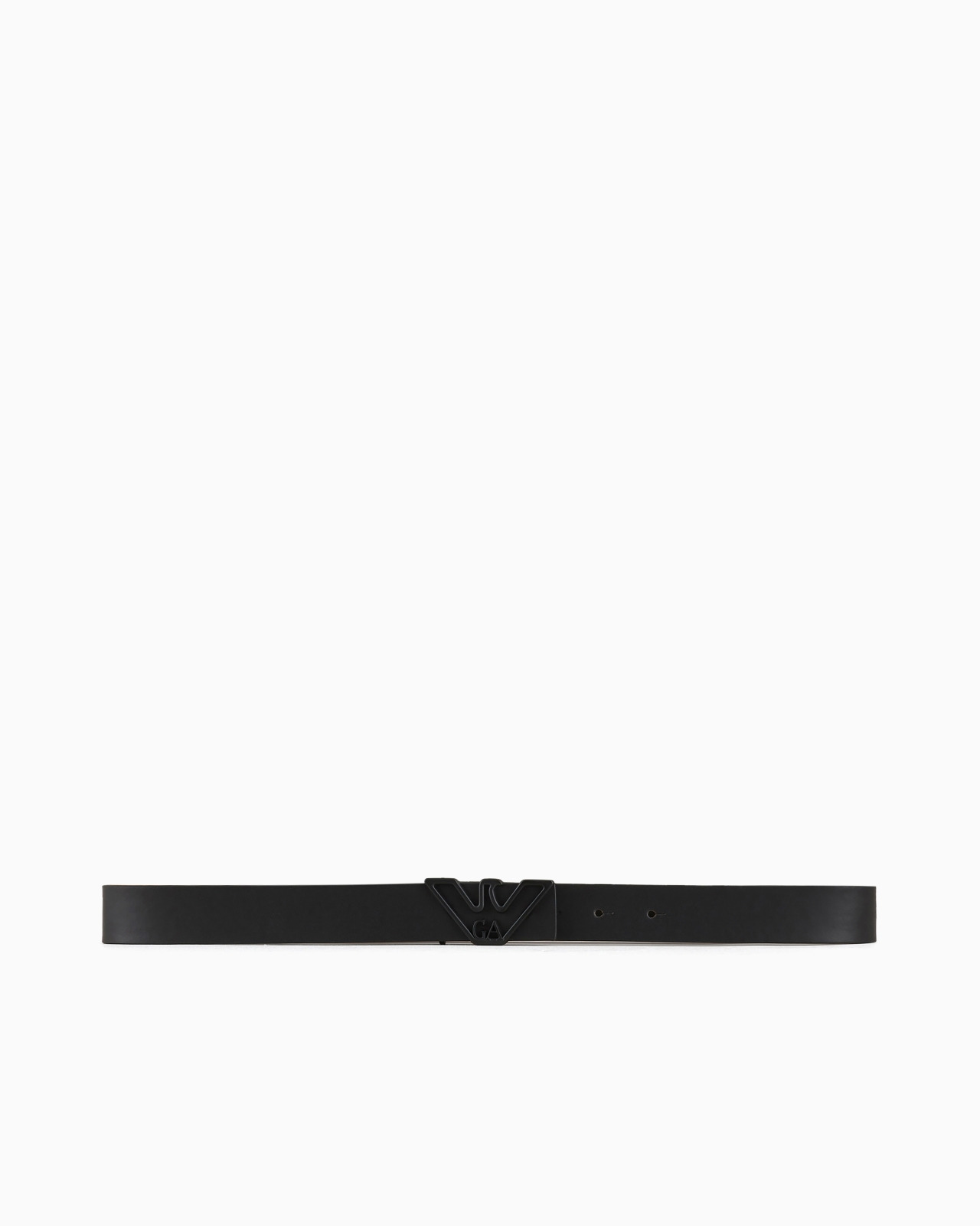 Smooth leather belt with eagle plate - 3