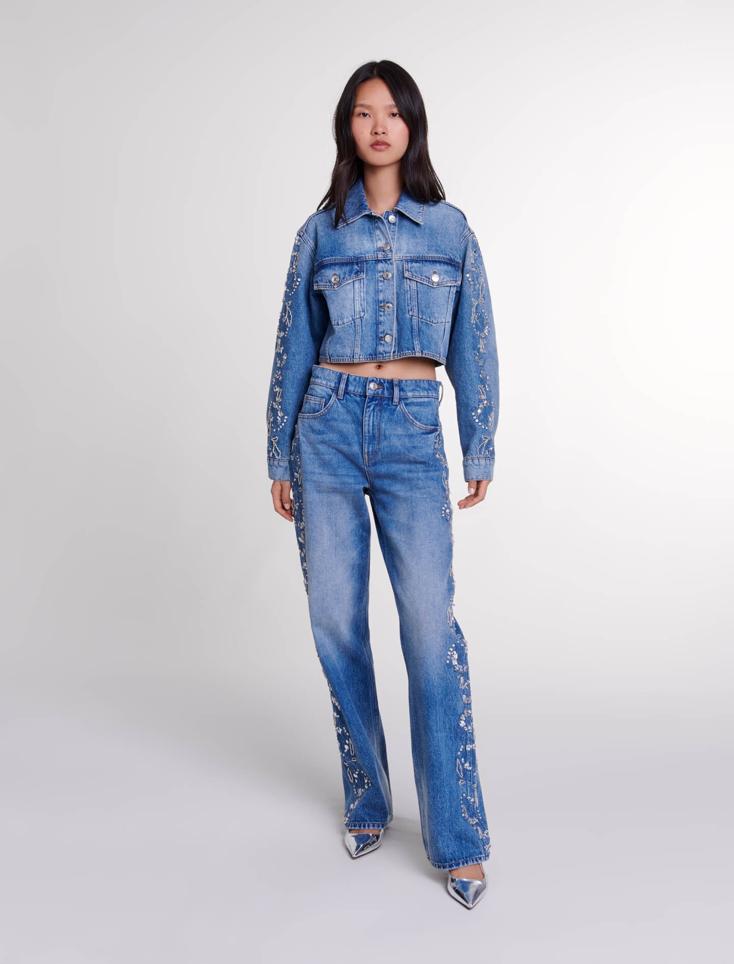 Embroidered jeans - 9