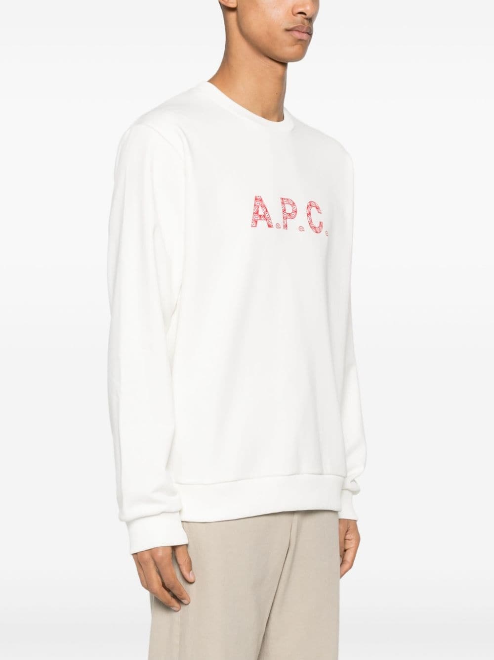 logo-print cotton sweatshirt - 3
