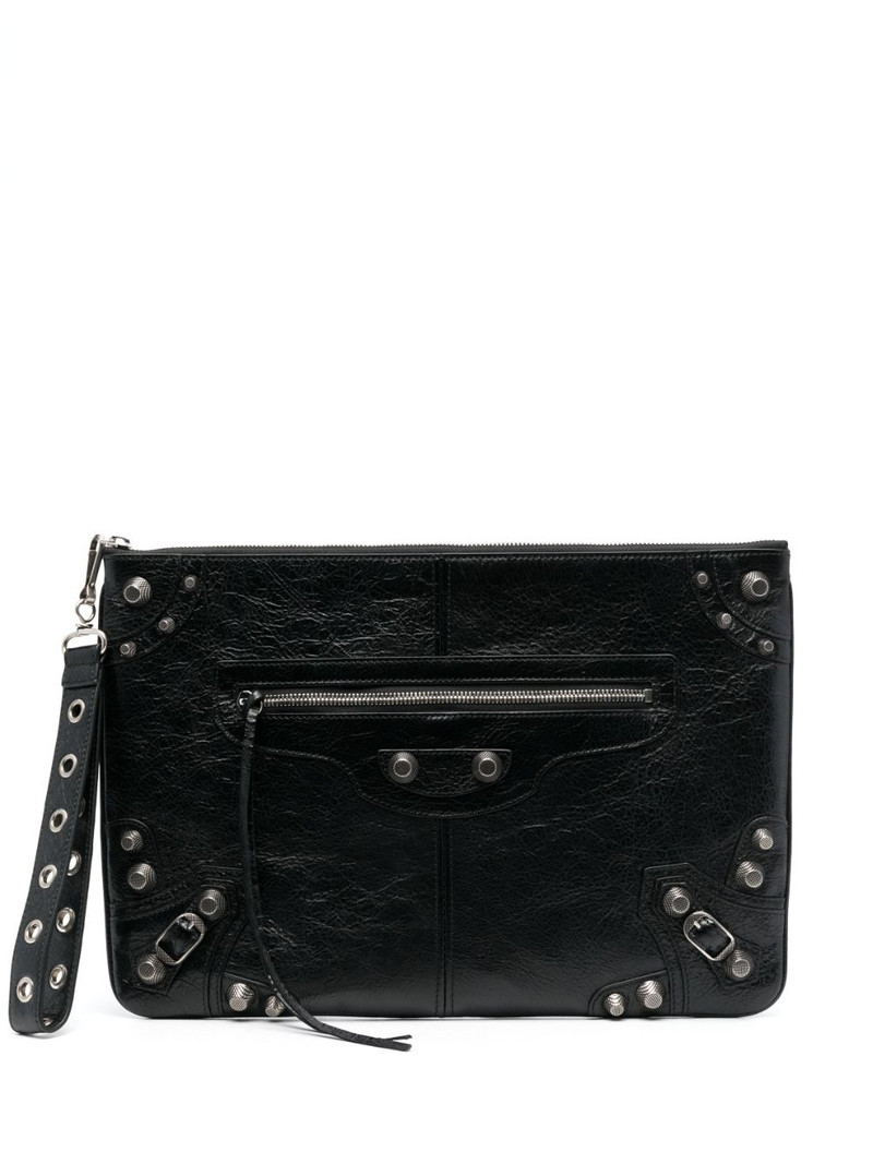 Le Cagole leather clutch bag 1