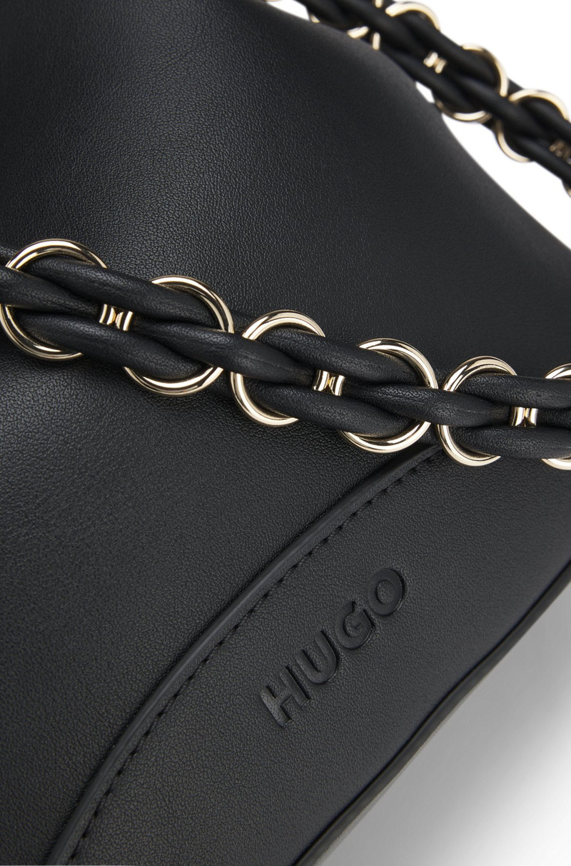 FAUX-LEATHER BUCKET BAG WITH TWO STRAPS 7