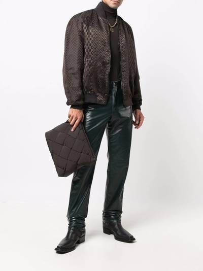 Bottega Veneta triangle loop leather trousers outlook