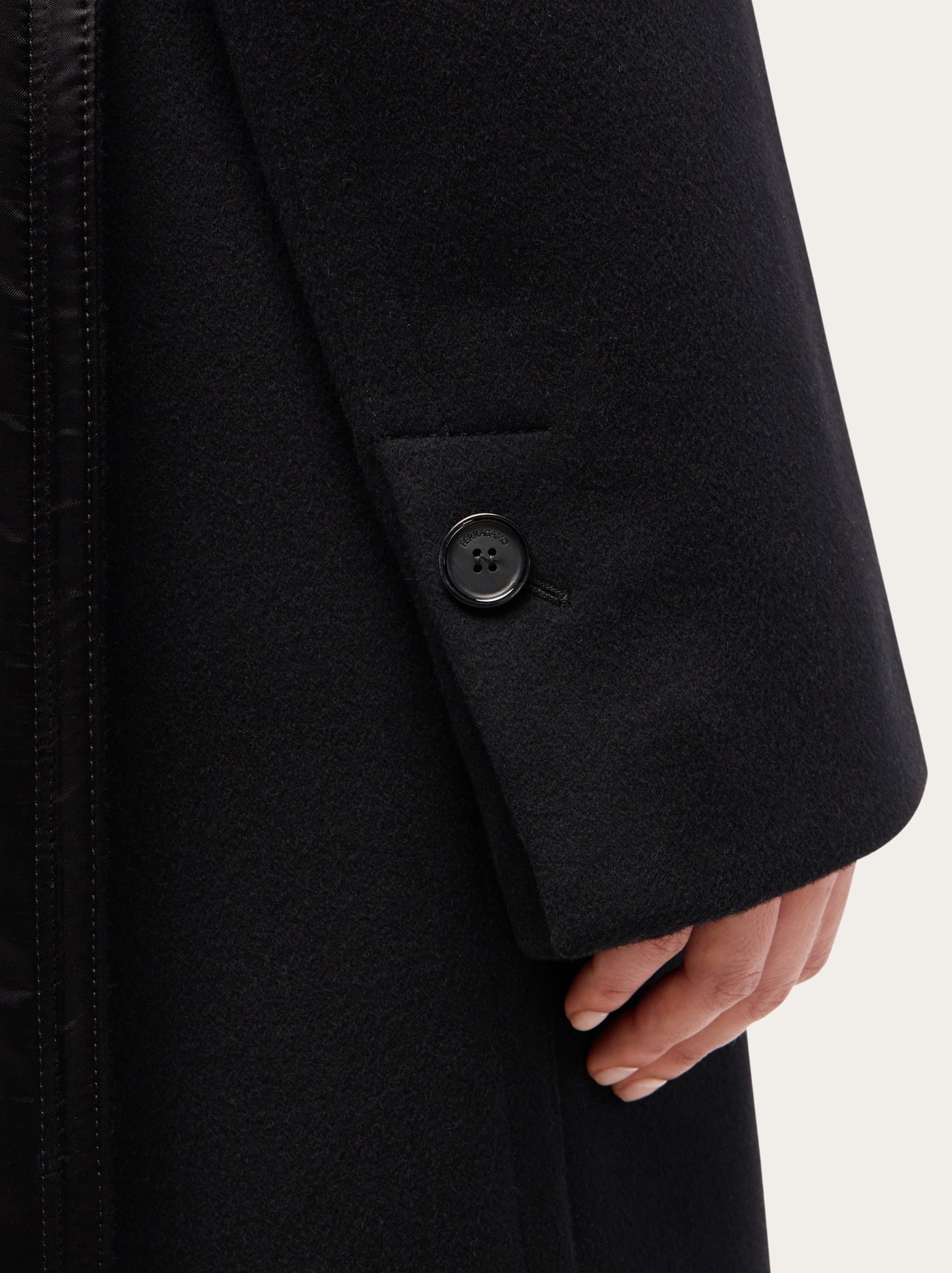 Cashmere blend double breasted coat - 9