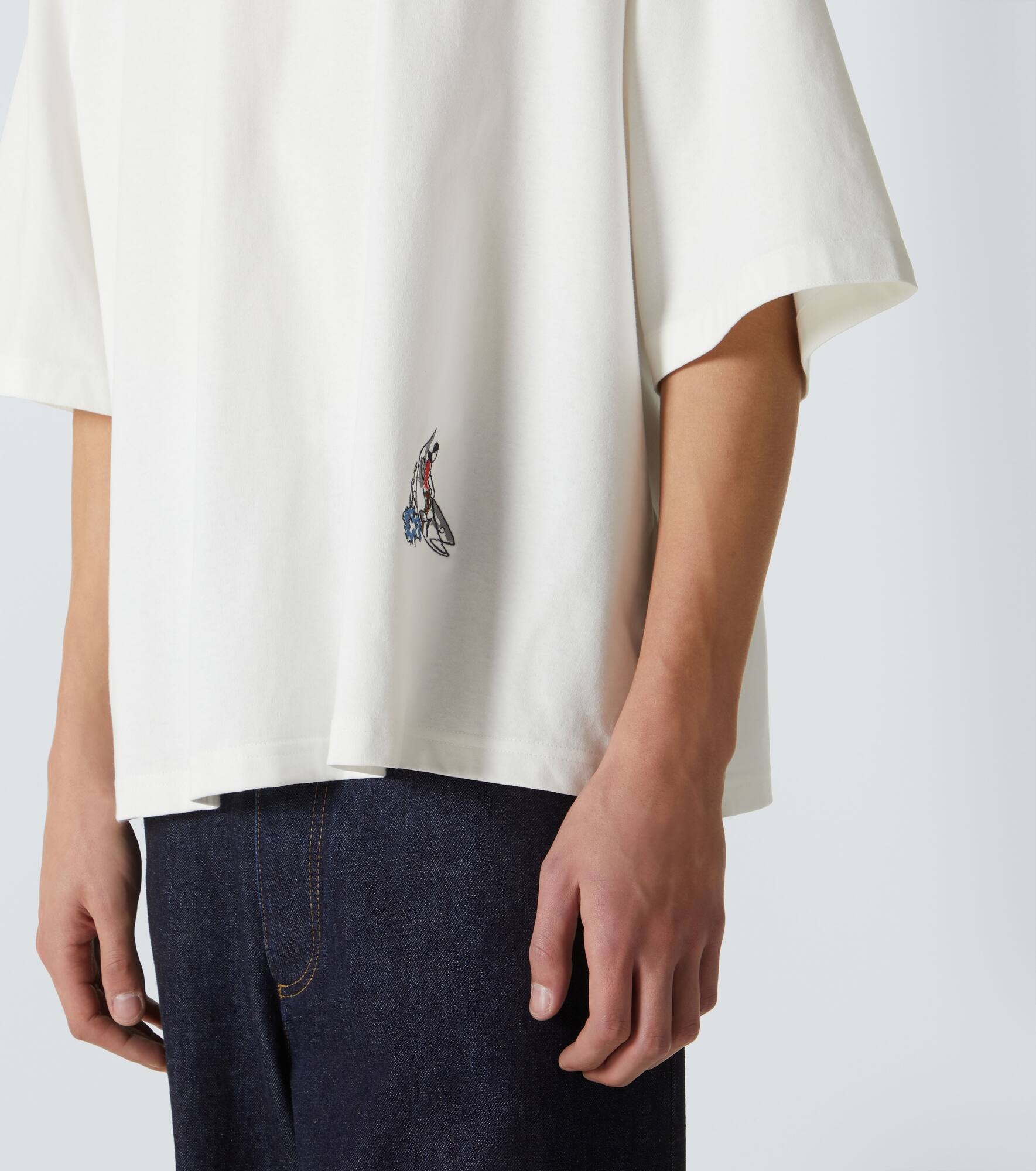 Embroidered cotton jersey T-shirt - 6