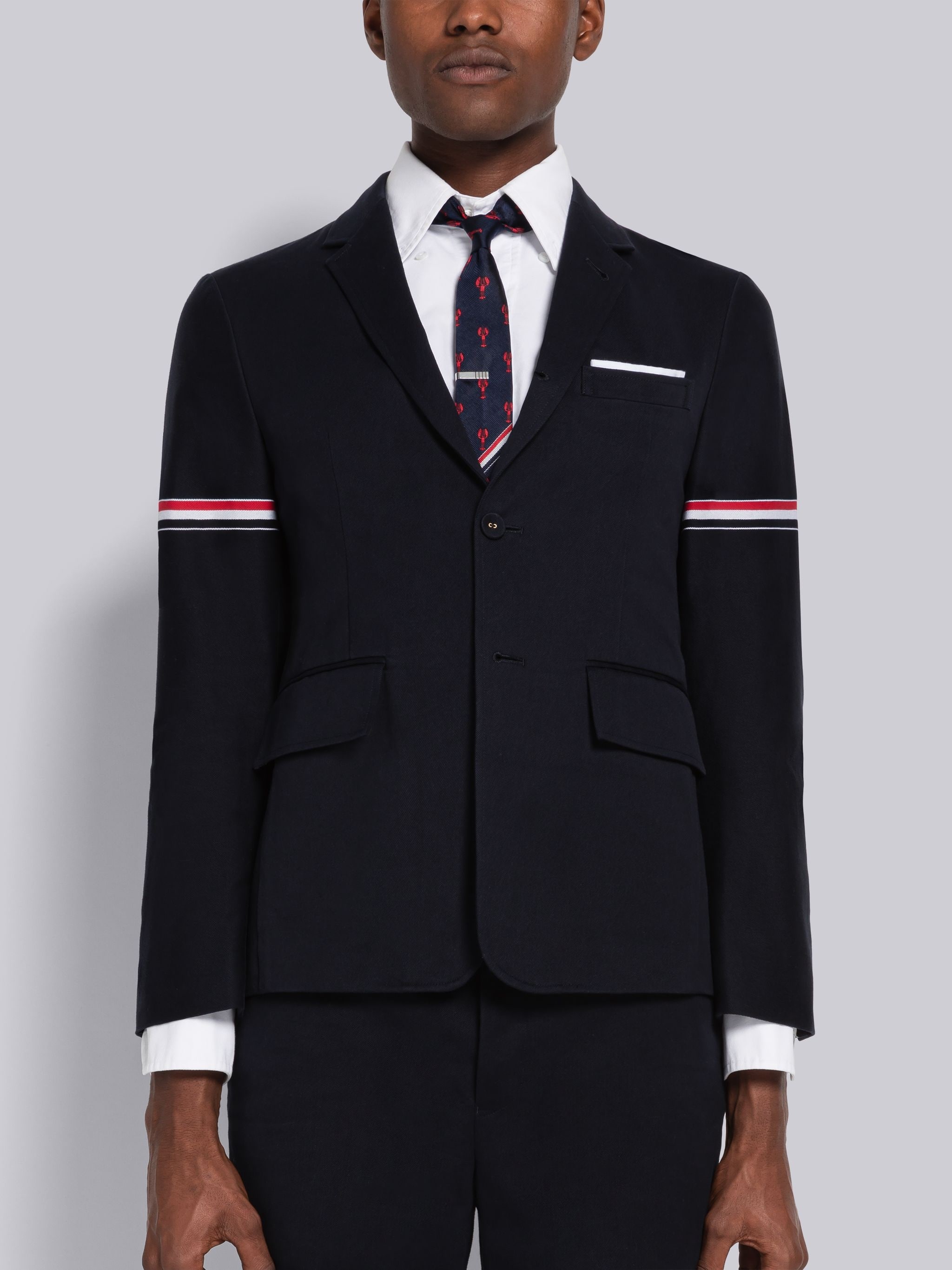 Stripe Twill Unconstructed Classic Single Breasted Suit - 1