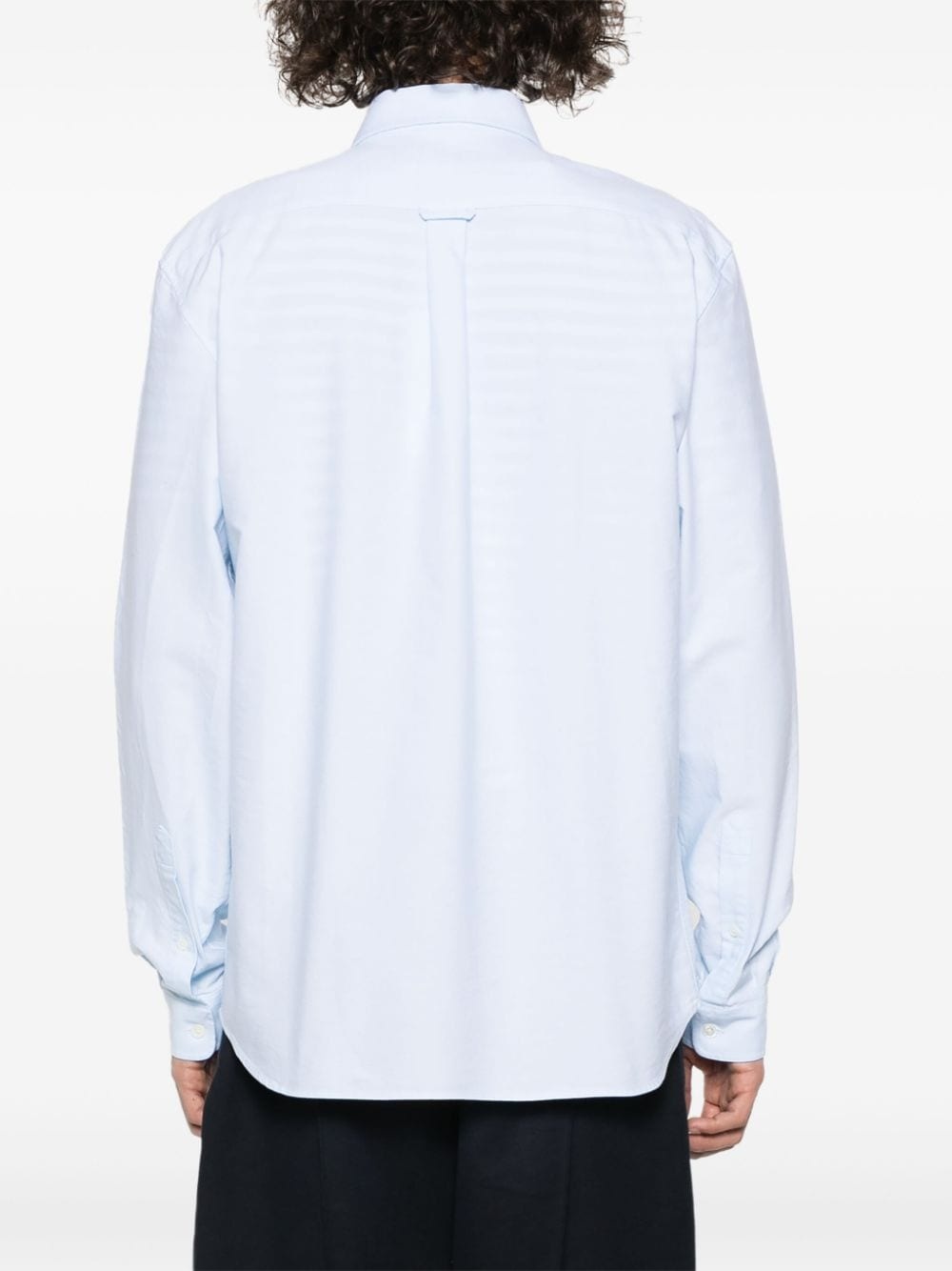 logo-patch cotton shirt - 4