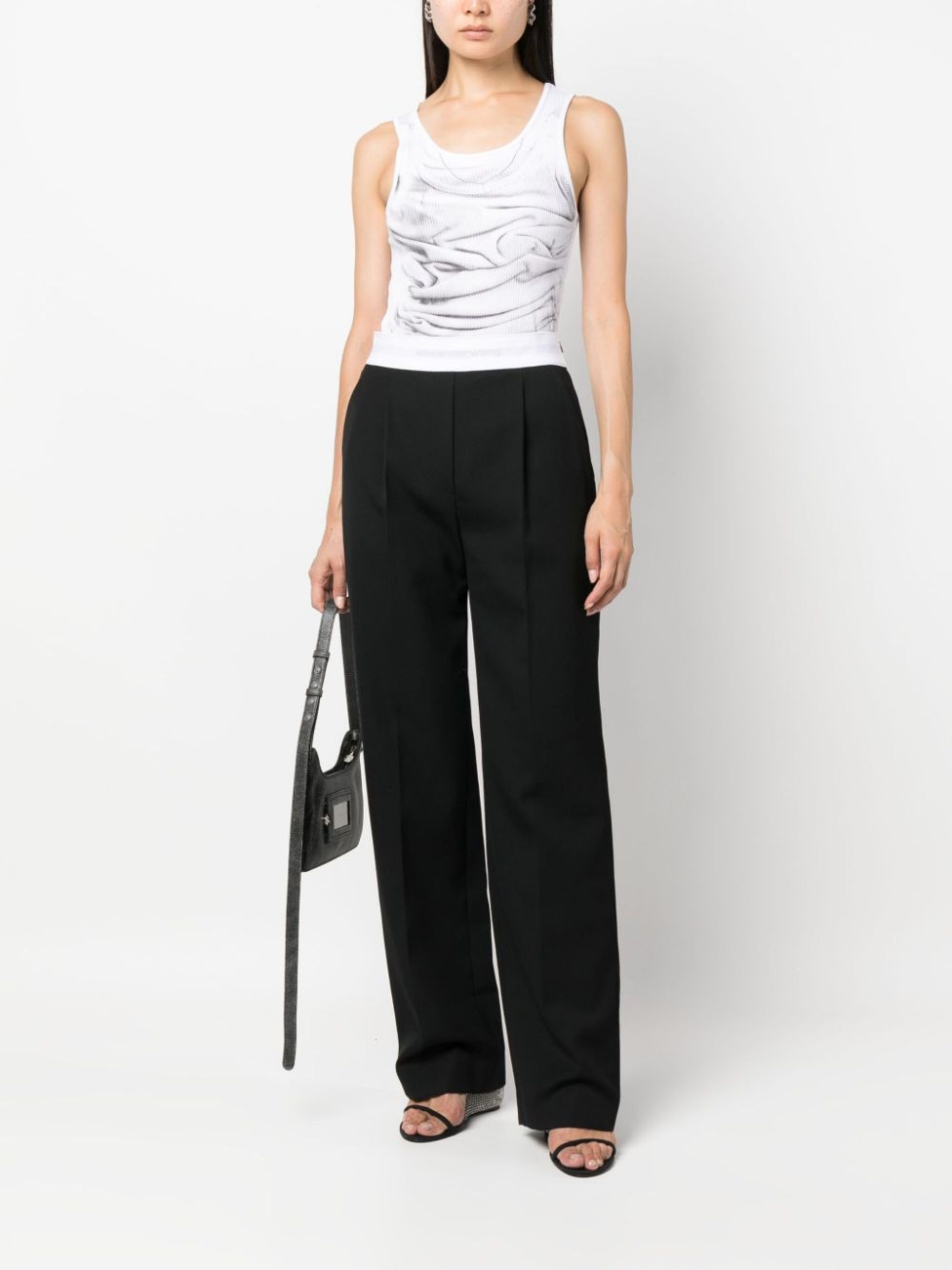 logo-waistband straight-leg trousers - 2