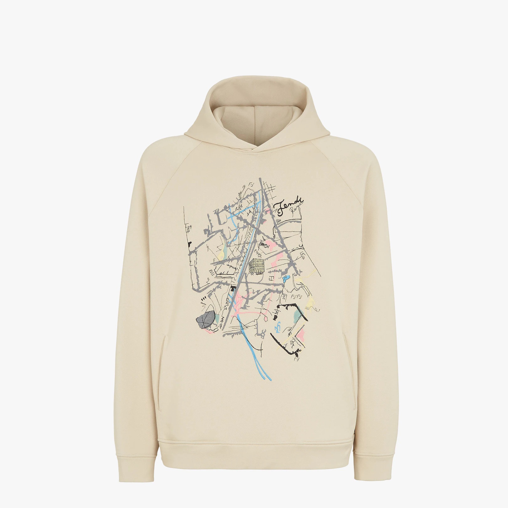 Beige jersey sweatshirt - 1