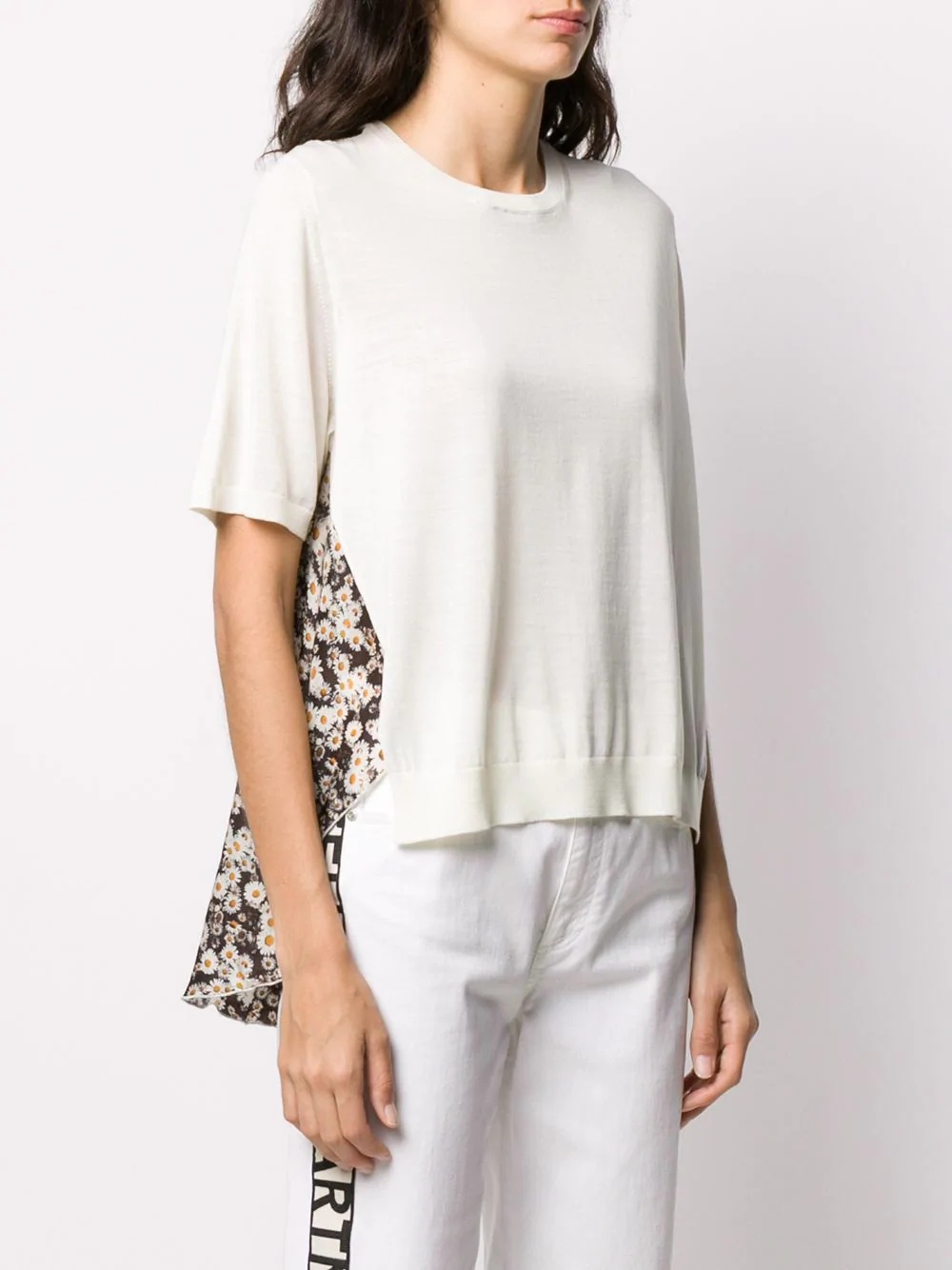 daisy print layered blouse - 3