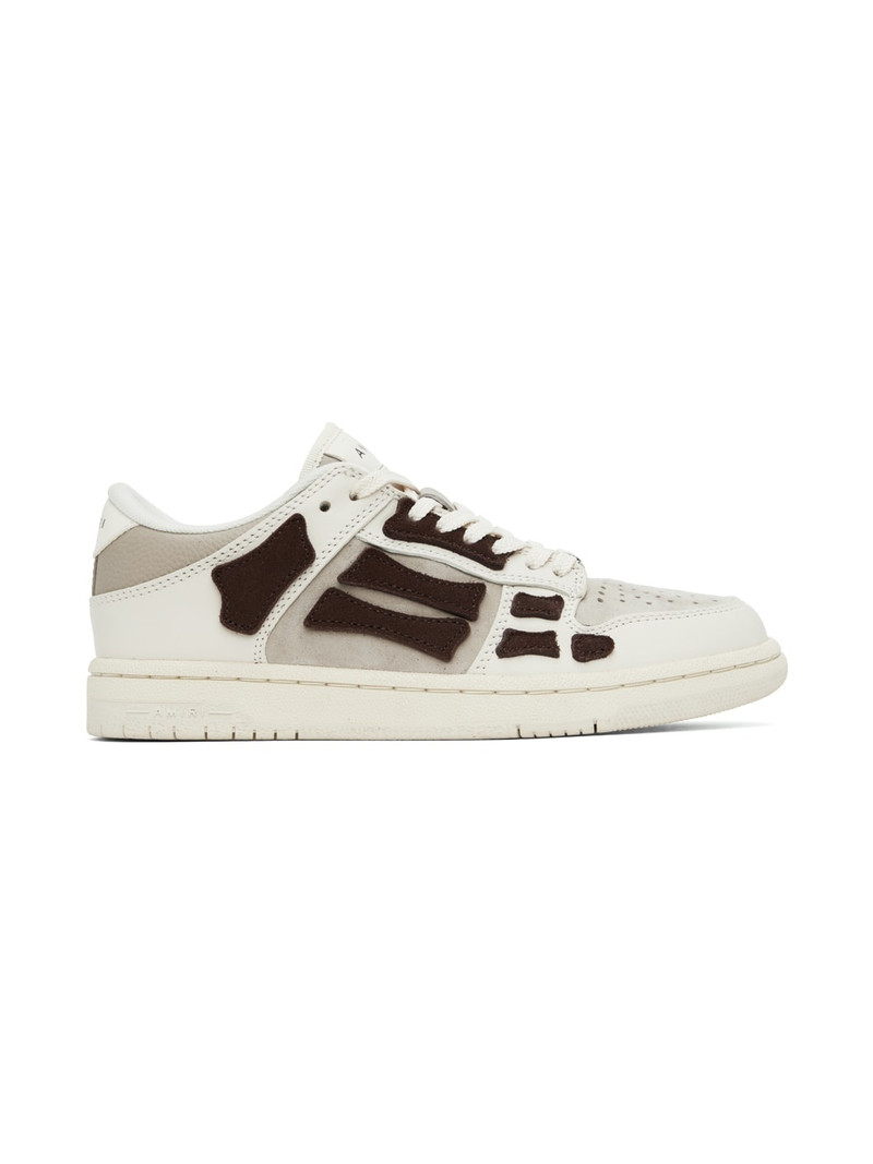 Off-White & Gray Skeltop Low Sneakers - 1