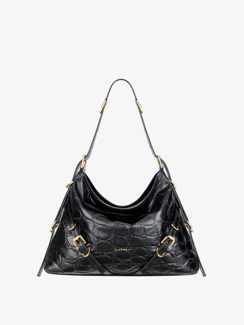 MEDIUM VOYOU BAG IN CROCODILE EFFECT LEATHER 1