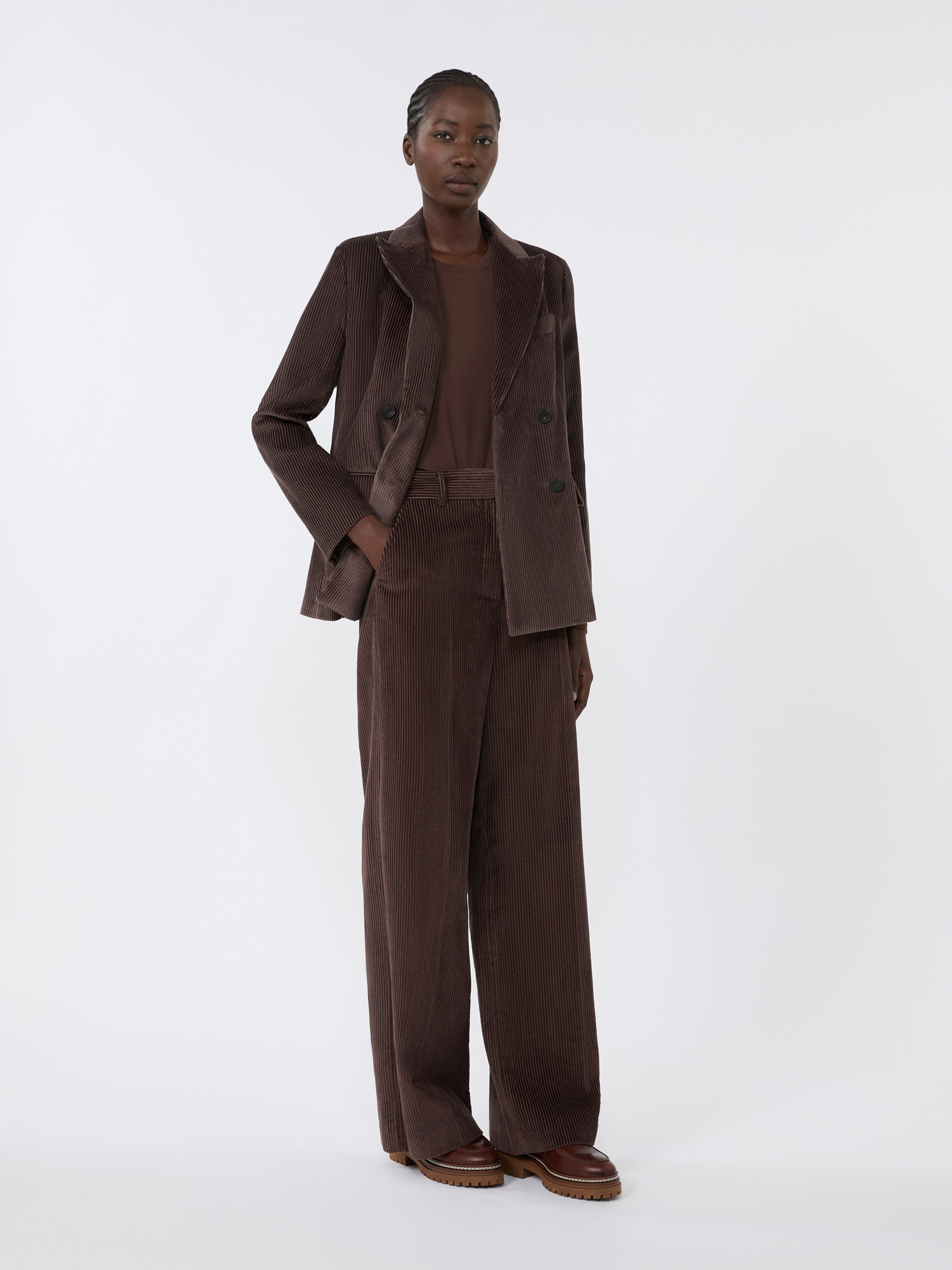 KATANGA Double-breasted velvet blazer - 2