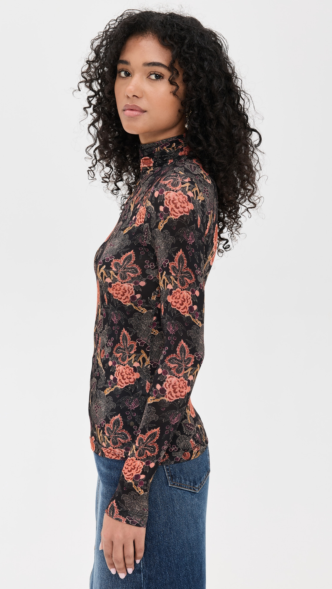 Aurelia Jersey Long Sleeve Turtleneck Top - 3