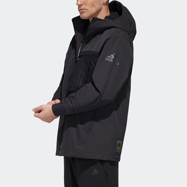 Men's adidas Sports Stylish Loose Jacket Black FM9393 - 5