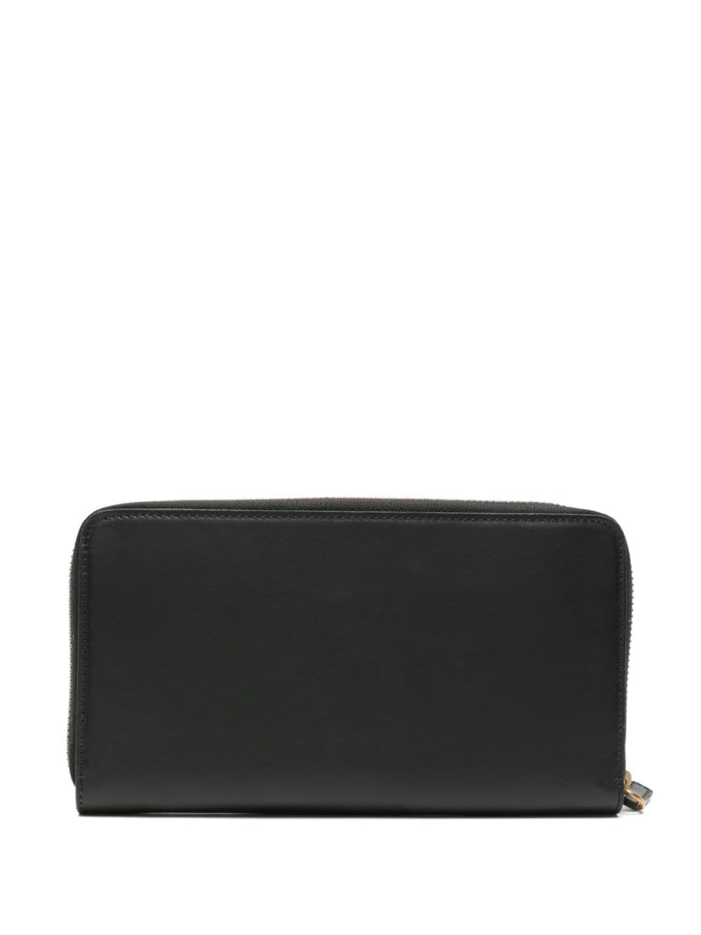 monogram-plaque leather wallet - 2