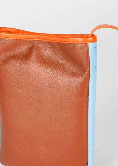 Paul Smith Tan Colour-Block Leather Pouch Bag outlook