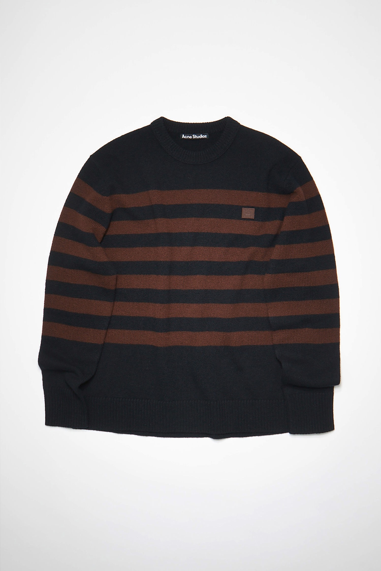 Striped Face sweater - Black/brown - 1