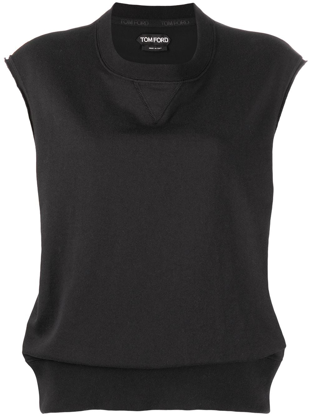 sleeveless cotton T-shirt  - 1