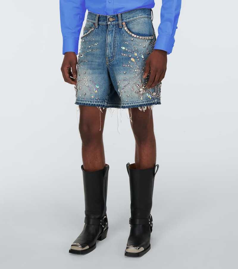 Embellished denim shorts 3