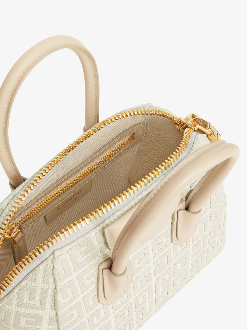 MINI ANTIGONA BAG IN 4G EMBROIDERED CANVAS 6