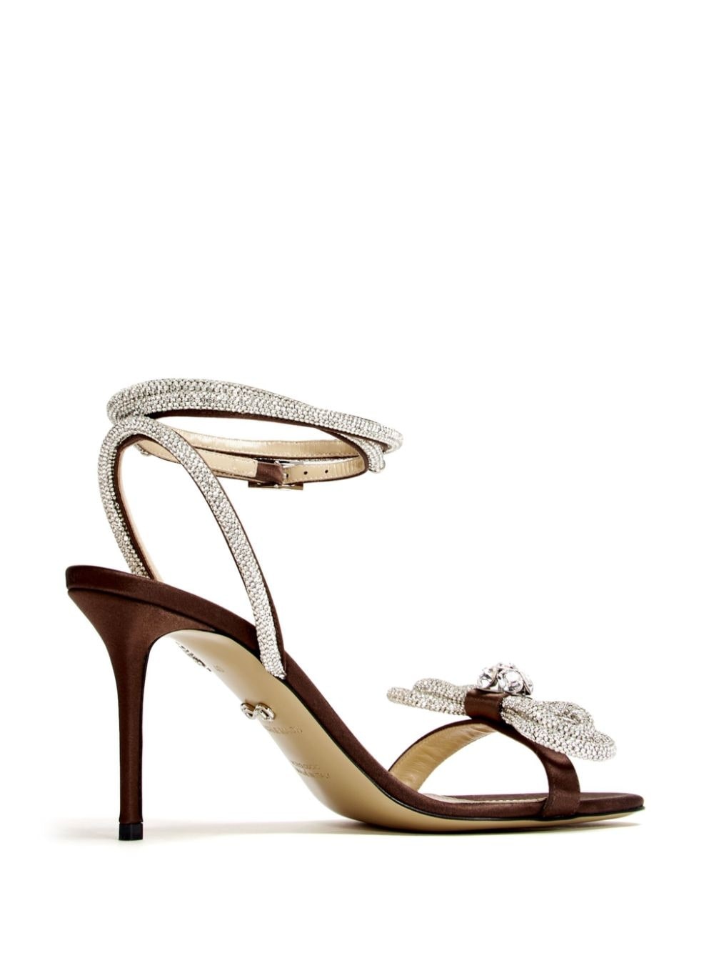 Double Bow satin sandals - 3